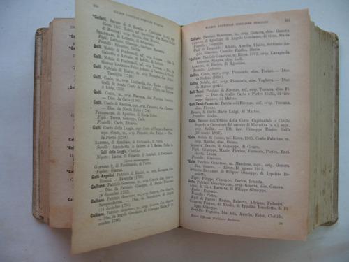 Elenco Ufficiale - Nobiliare Italiano - Primera Edición 1922