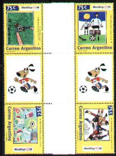Argentina 1994 Entrecintas De La Serie Mundial De Futbol