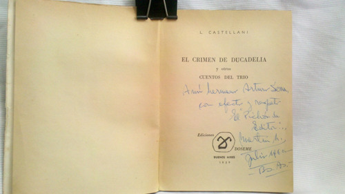 Imagen 2 de 4 de Crimen De Ducadelia Y Otros Cuentos Leonardo Castellani 1°ed