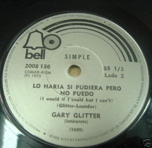 Gary Glitter Quieres Conmoverme Simple Argentino