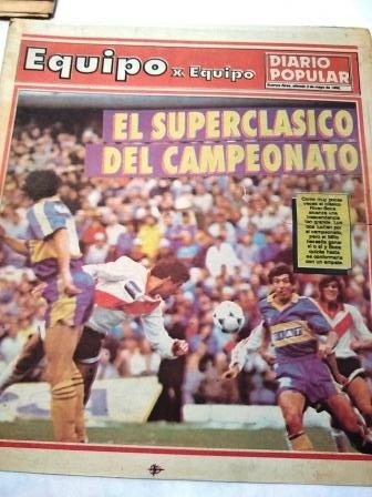 Diario Popular Con Estadisticas River Boca Previa 2 Mayo 92