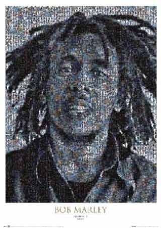 Poster Importado De Bob Marley - Mosaico - 90 X 60