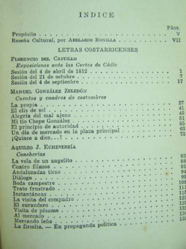 Imagen 3 de 4 de Letras Costarricenses * Varios Autores * Jackson 1946 *