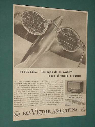 Publicidad - Teleran Rca Victor Argentina Ojos De La  Radio