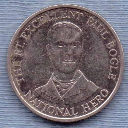 Jamaica 10 Cents 1993 * Paul Bogle Heroe Nacional *