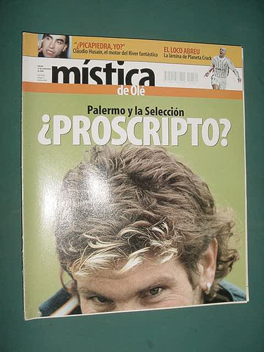 Revista Mistica Ole 23/9/00 Poster Loco Abreu Palermo Husain