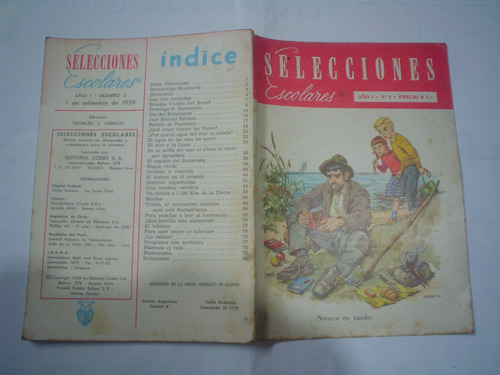 Selecciones Escolares Cozzi Avion 1959 Codex N J Gibelli Nº2