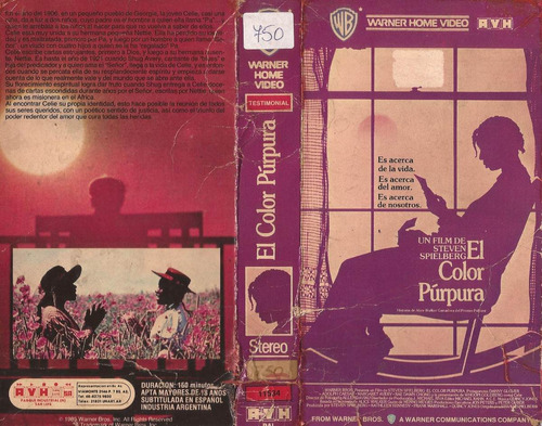 El Color Purpura Steven Spielberg Whoopi Goldberg Vhs