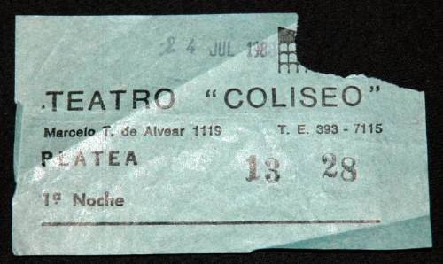 Entrada  Les Luthiers -  Julio De 1988        Teatro Coliseo