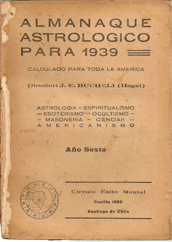 Almanaque Astrologico Para 1939 - Bucheli - C.exito Mental