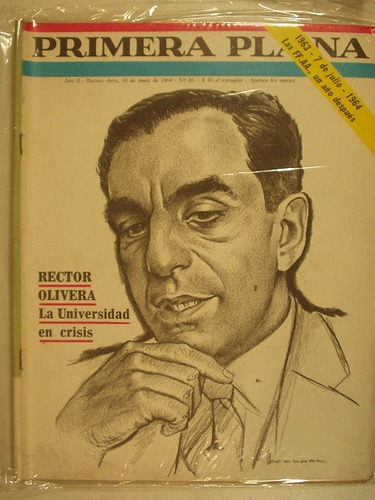 Revista Primera Plana N 86 Año 1964 Rector Olivera
