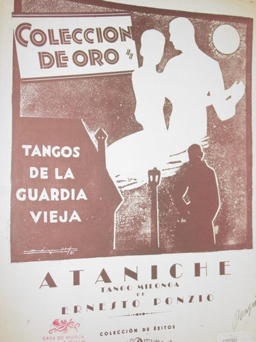 Partitura Tango Milonga Ataniche Ernesto Ponzio Guardia Viej