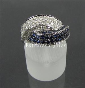 Um Show De Jóia,todo Em Ouro Branco 18k,diamantes E Safiras!
