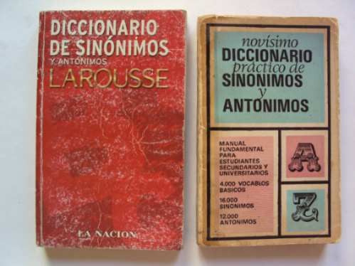 Lote X2 Diccionarios Sinonimos Antonimos Larousse 1972 2005