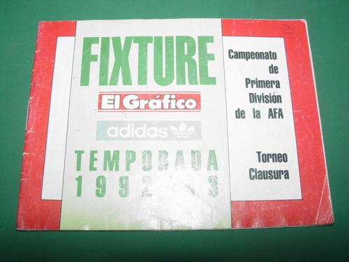 Fixture Futbol Torneo Primera Division Clausura Afa 1992/93
