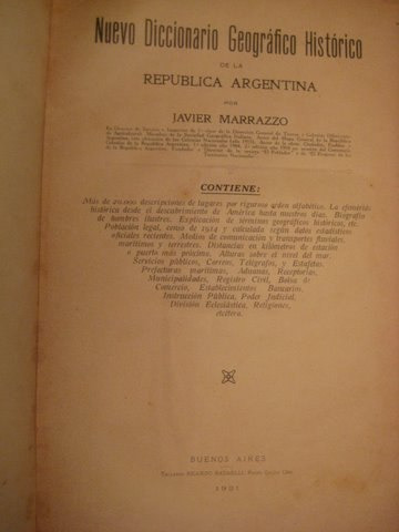 Nuevo Diccionario Geografico Historico De La Rep. Argentina
