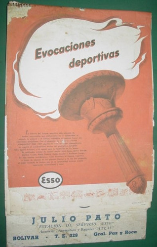 Almanaque Publicidad Naftas Esso 1957 Completo Con Roturas