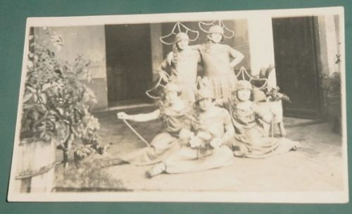 Fotografia Postal Infantil Niños Disfraces Carnaval 1924 Dat