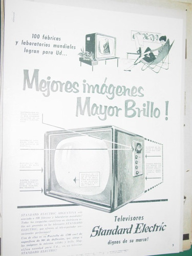 Publicidad Clipping Recorte Standard Electric Televisores M1