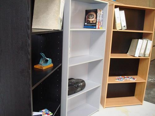 Biblioteca 180x60x30 En Melamina 4 Estantes Mercadomuebles