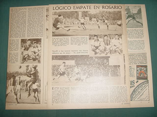 Clipping Futbol 1949 Newells Old Boys San Lorenzo 4pgs Fotos