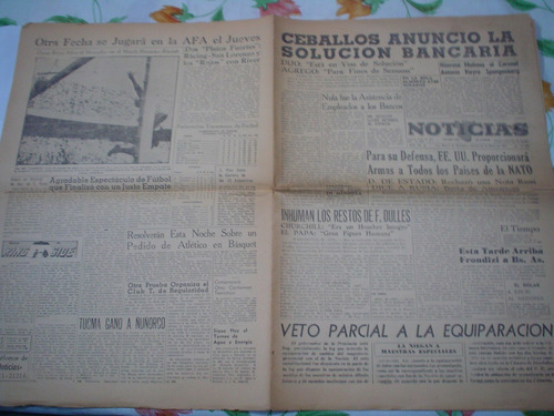 Noticias Diario Tucuman Nadra Fotia Spangenberg Tucma 1959