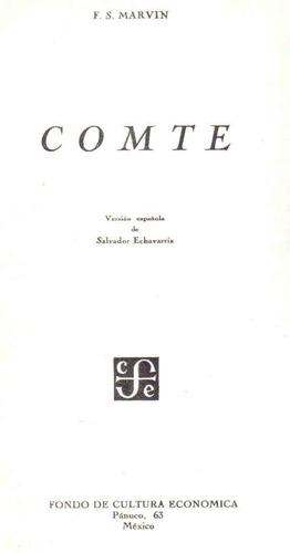  Comte (1ra.edicion Española)
