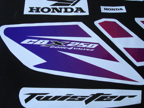 Calcos Para Honda Cbx 250 Twister Kit Completo Moto Blanca