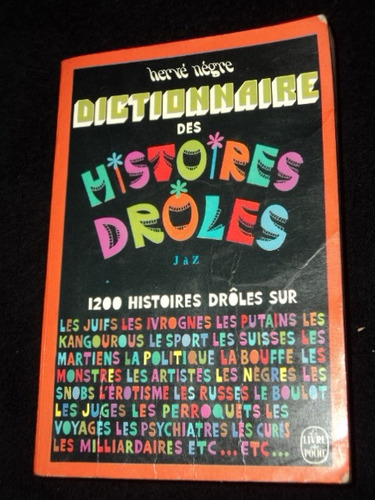 Dictionanaire Des Histoires Droles J-z Herve Negre