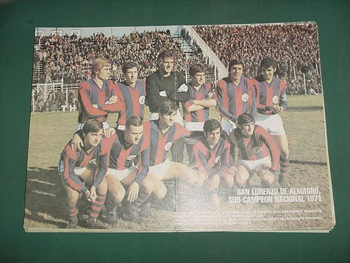 Poster Lamina Futbol San Lorenzo De Almagro Sub Campeon 1971