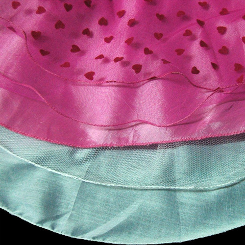 Imagem 6 de 7 de Vestido Infantil Corações Pink - Pronta Entrega