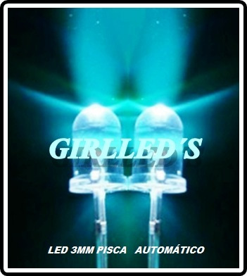 Led 3mm Pisca Branco  Simulador De Alarmes  20 Peças = R$ 25