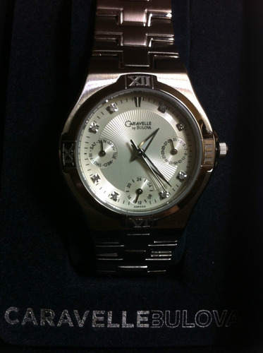 Relógio Bulova Caravelle 43p004 8 Diamond 3 Eye