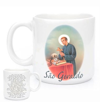 Imagem 1 de 2 de Canecas Religiosas São Geraldo Com Oração