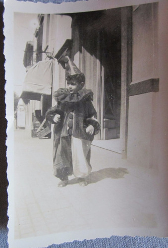 Antigua Fotografia De Niño Disfraz De Carnaval 1939