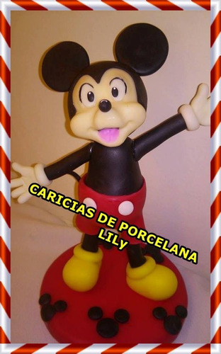 Adorno De Torta Mickey O Minnie En Porcelana Fria