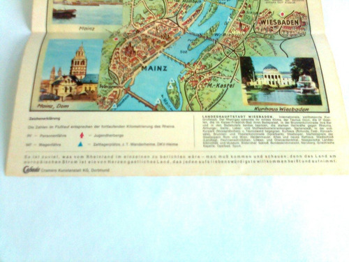 Vintage Rio Reno Mapa Turistico Navegação Mains A Colonia (Usado)
