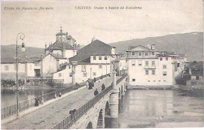 Cartão Postal Chaves Portugal Ponte E Bairro Da Madalena