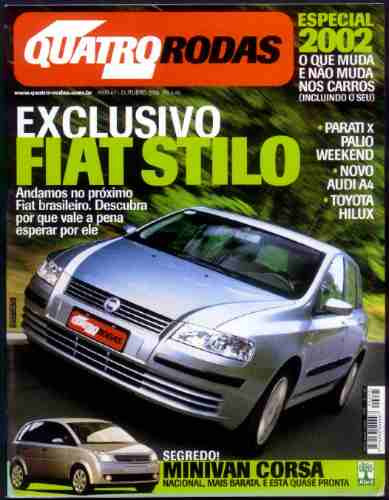 4rodas N.495 Out 2001 - Fiat Stilo, Toyota Hilux, Audi A4