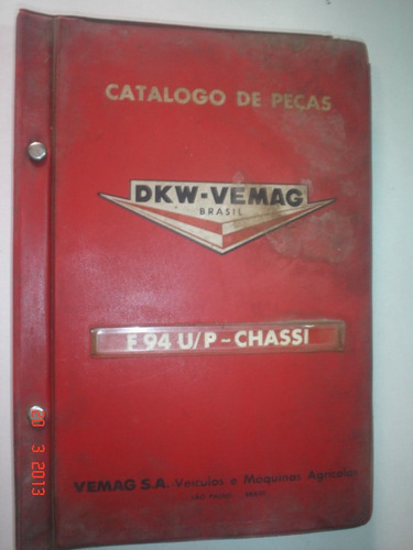 Catalogo Peças Dkw Vemag F94 U/p 1958 Camioneta Sedan Union