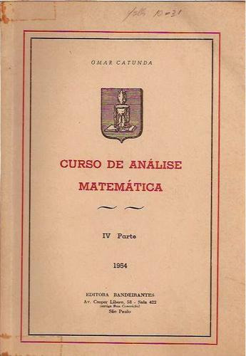 Catunda Curso Análise Matemática Darboux Stokes Gaus Rieman