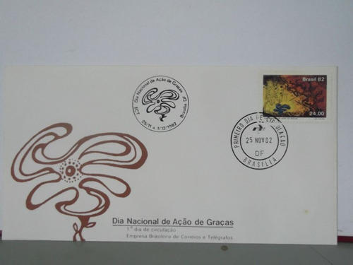 Envelope- Dia Nacional De Ação De Graças - 1982