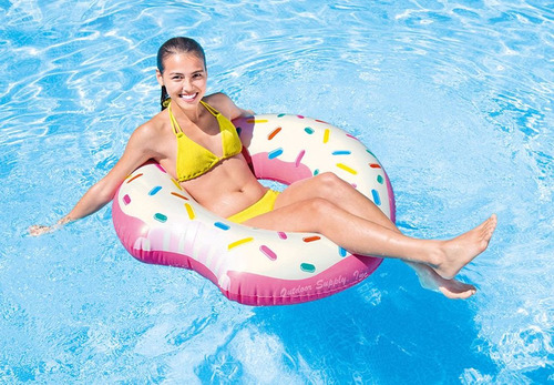 Flotador Dona Inflable Donut  Intex Pool Party 59265 1.07mt