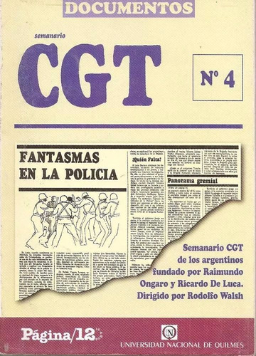 Semanario Cgt De Los Argentinos Nº 4 - Vv Aa - Sindicalismo