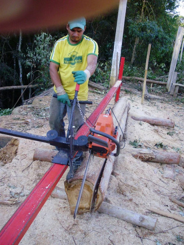 Serra Tábua Serraria Móvel Portátil Motosserra Trilho 6mts