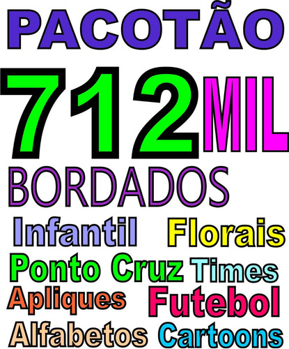 Pacotão De 712 Mil Matrizes Bordados Computadorizados