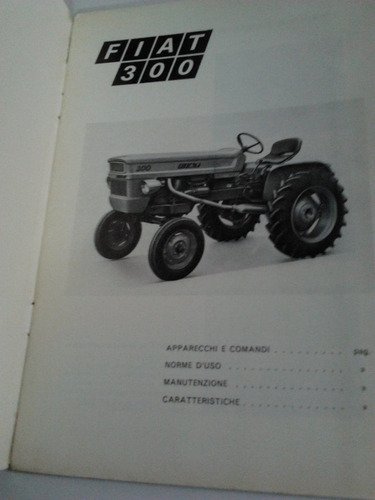 Libro Manual Original De Usuario: Tractor Fiat 300, Año 1971