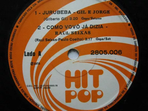 Hit Pop- Gilberto Gil and Jorge Ben - Brazilian Compacto