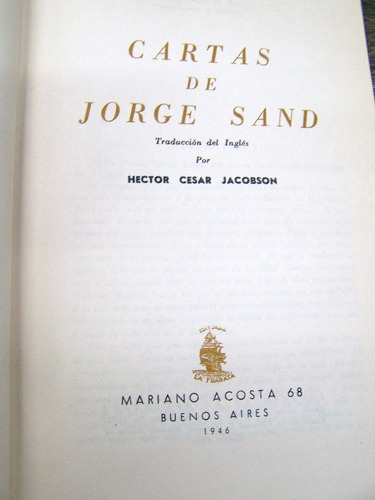 Cartas De George Sand * George Sand * 1946 *