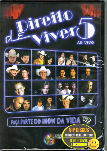 Dvd Direito De Viver 5 Show Com Bruno E Marrone Sérgio Reis